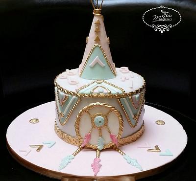 Tribal baby shower cake - Cake by Fées Maison (AHMADI)