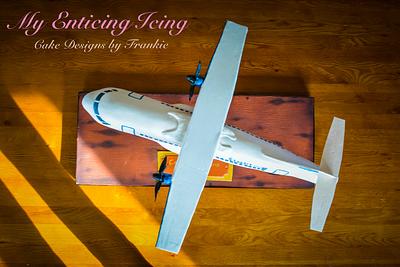 Stobart Plane  - Cake by My Enticing Icing 