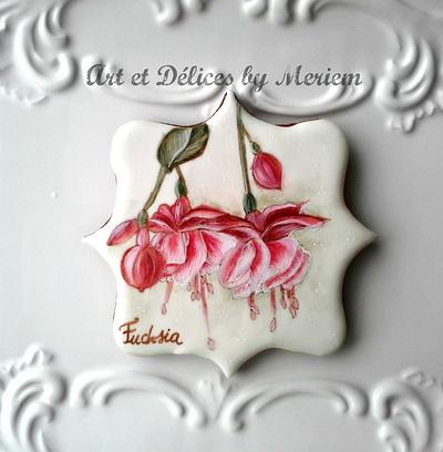 Fushias cookie. - Cake by artetdelicesbym