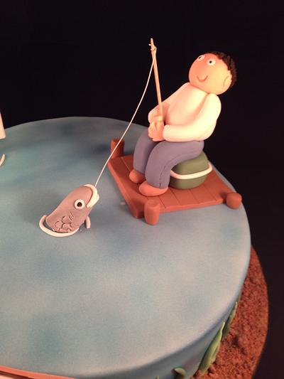 Fishing for 16 - Cake by Domino Cakes