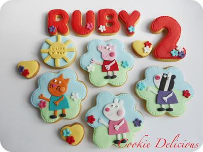 Peppa Pig Cookie Set - Cake by Cookie Delicious