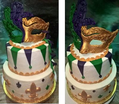 Mardi Gras Cake - Cake by Ms. Shawn