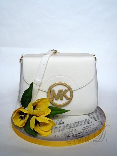 handbag MK with tulips - Cake by Derika