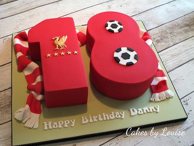No.18 Liverpool FC theme - Cake by Louise Jackson Cake Design