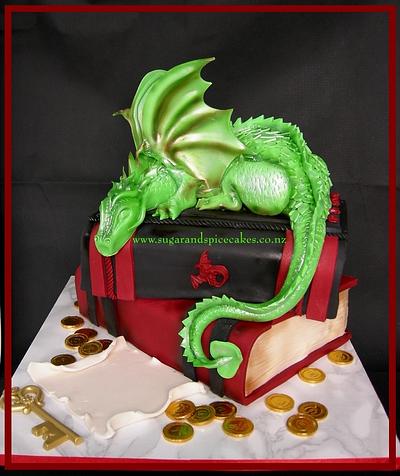 Jade Dragon - Guardian of Scrolls - Cake by Mel_SugarandSpiceCakes