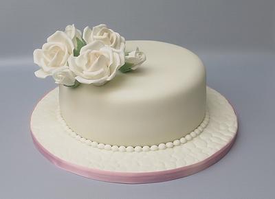 white roses 3-2016 - Cake by MBalaska