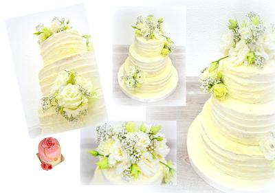 Wedding cake without fondant - Cake by Mimi cakes