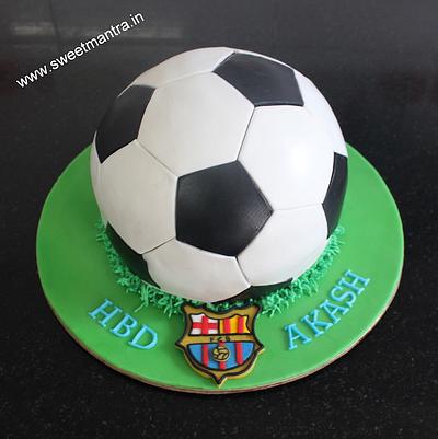 Football shape cake - Cake by Sweet Mantra Homemade Customized Cakes Pune
