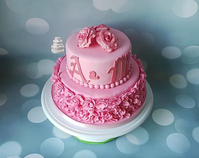 Engagement cake - Cake by Pluympjescake