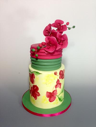 Orchid cake - Cake by tomima