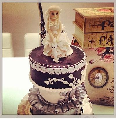 Marie Antoinette french style cake - Cake by Chanatasweets