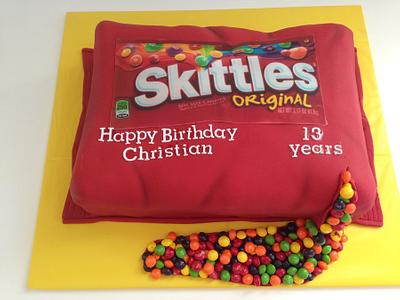Skittles Cake - Cake by Mary @ SugaDust