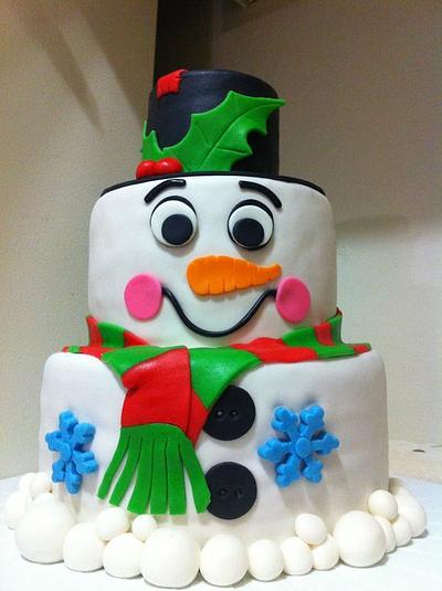 Snowman Cake - Cake by Jenn