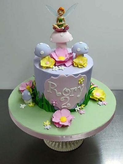 Tinkerbell themed birthday cake  - Cake by Chefby2