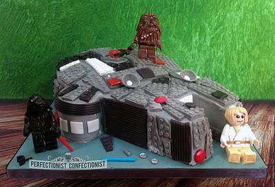 Millennium Falcon Lego Cake  - Cake by Niamh Geraghty, Perfectionist Confectionist