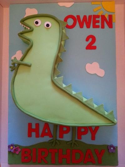 George Pigs toy dinosaur - Cake by Lucy Dugdale