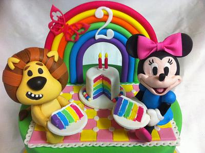 Raa and Minnie Rainbow Picnic! - Cake by Mardie Makes Cakes