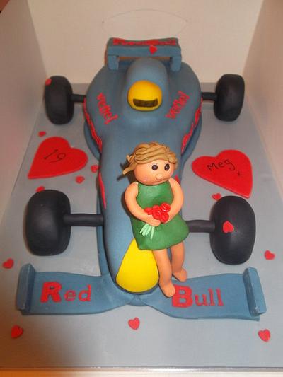 F1 Vettel cake  - Cake by Tracey