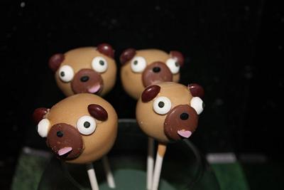 pug cake pops by loulouscupcakery.co.uk - Cake by Laura Pavey