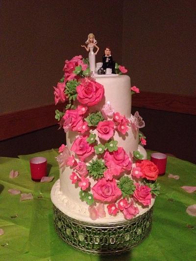  Roses  and  buterflies!!  - Cake by Cakes by Biliana
