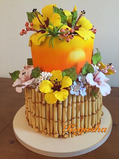 Tropical Bamboo Cake - Cake by Ksyusha