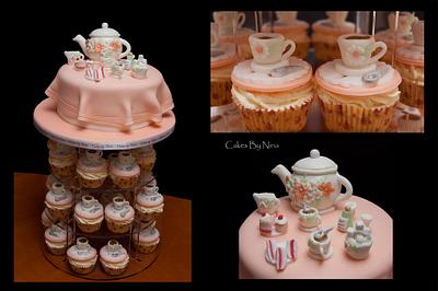 Afternoon Tea Wedding Cake - Cake by Cakes by Nina Camberley
