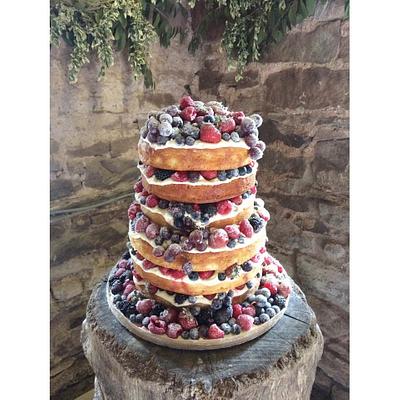 Naked Wedding Cake with Sugared Summer Fruits! - Cake by Beth Evans
