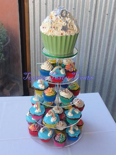 Giant cupcake tower - Cake by Tegan Bennetts