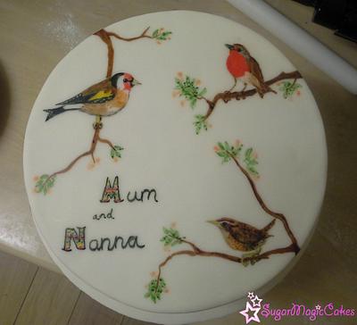 Painted Birds - Cake by SugarMagicCakes (Christine)