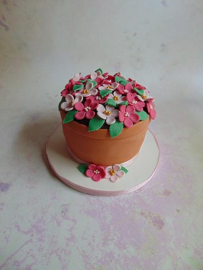 Flower pot cake - Cake by For the love of cake (Laylah Moore)
