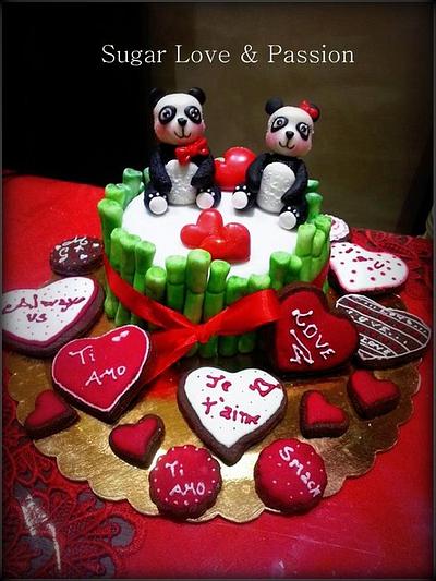 Pandas in love - Cake by Mary Ciaramella (Sugar Love & Passion)