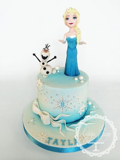 My first Frozen cake! - Cake by Laura Davis