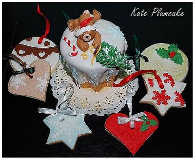 Christmas teddy bear - Cake by Kate Plumcake