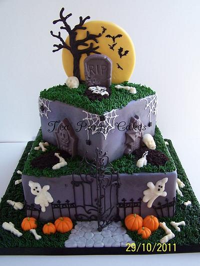 Halloween Graveyard Cake - Cake by Tea Party Cakes