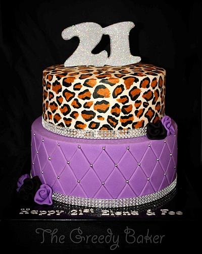 Leopard and Quilted tier cake - Cake by Kate