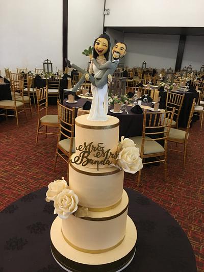 Personalized wedding cake - Cake by Savyscakes