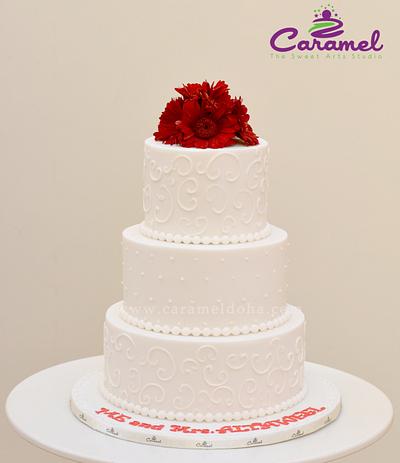 Simple and Elegant  - Cake by Caramel Doha