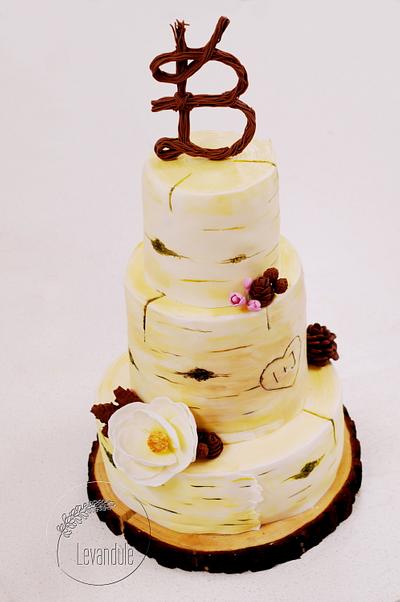 Birch wedding cake - Cake by Levandule cakes