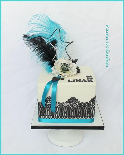 Small elegant birthday cake! - Cake by Karen Dodenbier