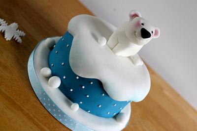 Cute mini Polar bear Christmas cakes - Cake by Zoe's Fancy Cakes