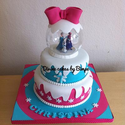Snow globe frozen cake - Cake by Divine cakes by Bimpe 