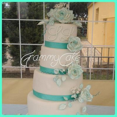 The Tiffany Wedding Cake - Cake by GrammyCake