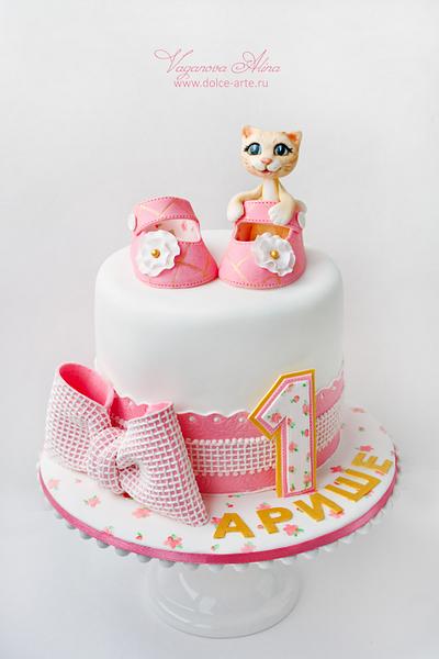 kitty in booties girlish cake - Cake by Alina Vaganova