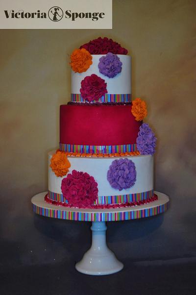Pom-pom wedding cake - Cake by Victoria Forward