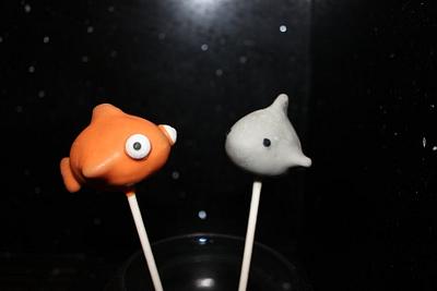 Mr Shark & The Goldfish cake pops by loulouscupcakery.co.uk - Cake by Laura Pavey