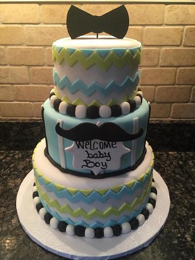 Little Man Baby Shower Cake - Cake by Pattie Cakes