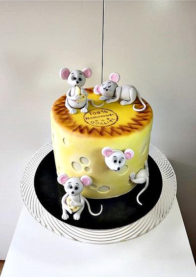 Cheese with mice cake - Cake by Frufi