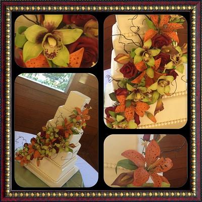 Gumpaste flowers galore - Cake by Kerri Morris