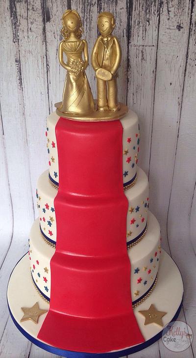 Oscars/movie themed wedding  - Cake by Kelly Hallett