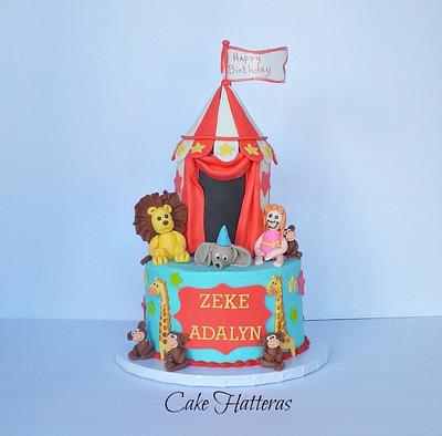 Circus Themed Birthday Cake - Cake by Donna Tokazowski- Cake Hatteras, Martinsburg WV